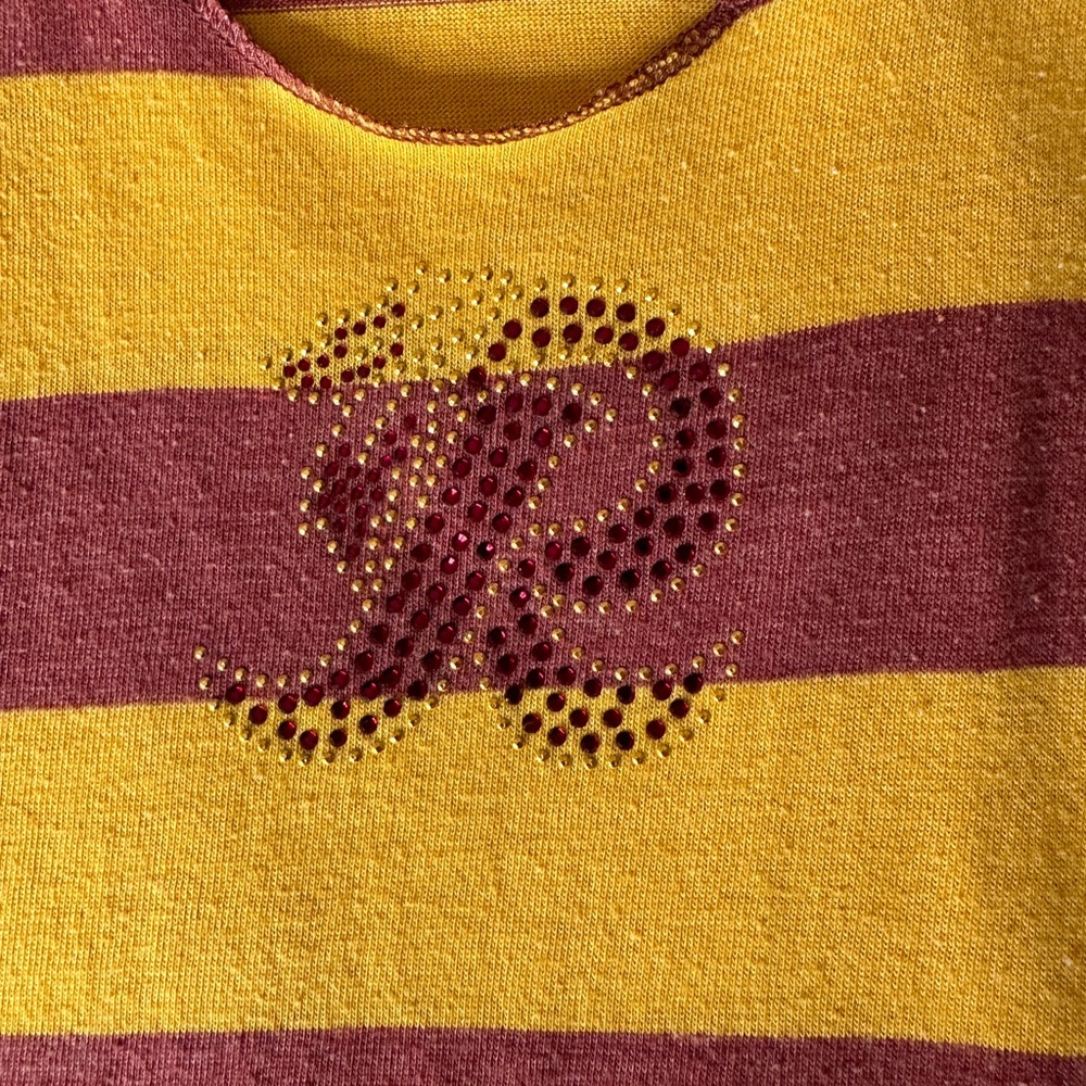 Throwback uniform #HTTR Gold/Burgundy “R” Racerback Tank Top Redskins - Picture 3 of 6